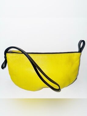 Miss Albright Wristlet Yellow Specialty Black Trim